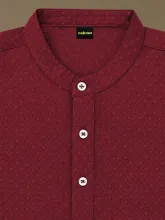 Self Design Jacquard Straight Kurta